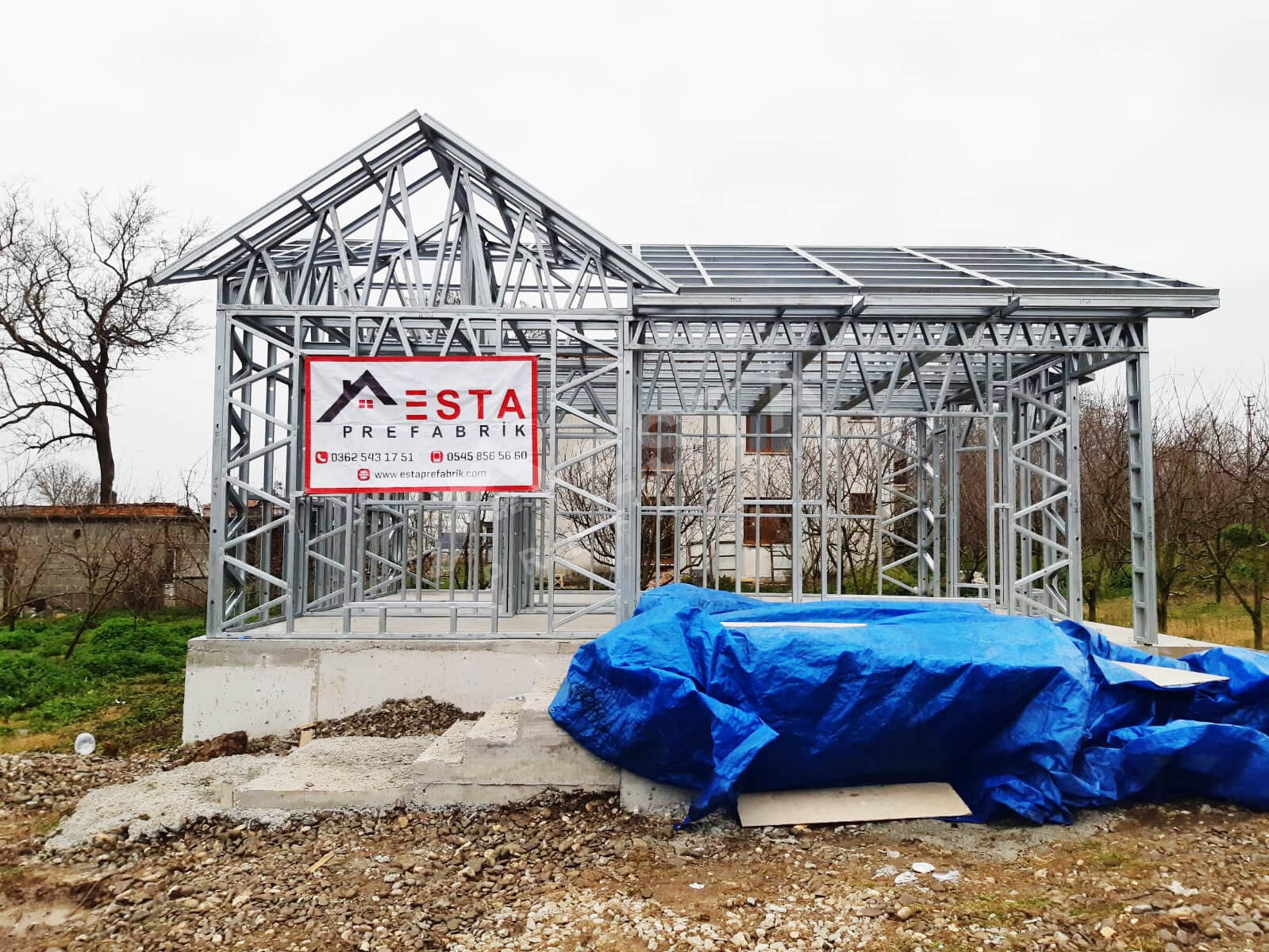 70m² TEK KATLI HAFİF ÇELİK EV SAMSUN/BAFRA Esta Prefabrik