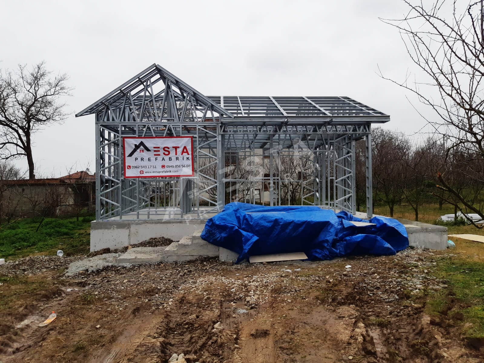 70m² TEK KATLI HAFİF ÇELİK EV SAMSUN/BAFRA Esta Prefabrik